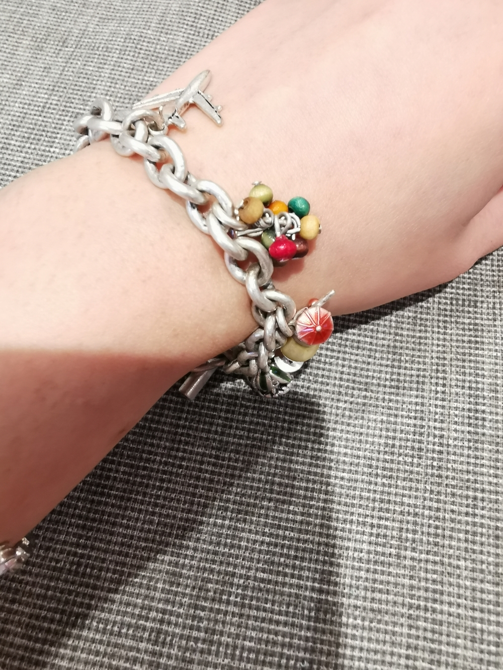 Kenneth Cole Reaction Silver-Tone Charm Bracelet